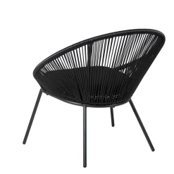 CASA Papayo Silla Lounge Negro Outlet