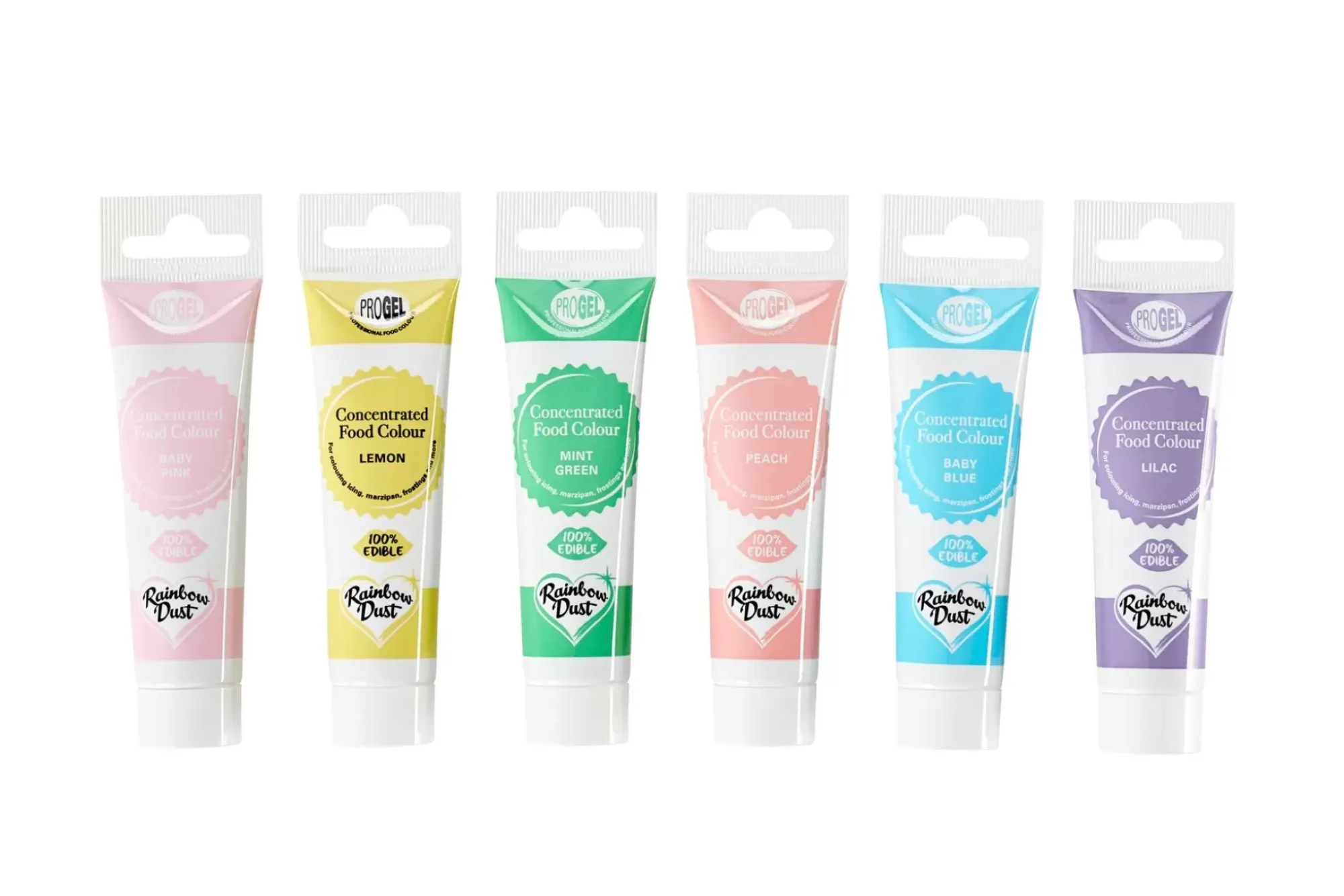 CASA Rainbowdust Paquete 6 Gel Color P/Pasta Azucar Tonos Pastel Varios Colores Cheap