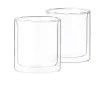 CASA Relax Vaso De Doble Pared Juego De 2 Transparente New