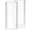 CASA Relax Vasos De Doble Pared Juego De 2 Transparente Flash Sale