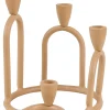 CASA Rings Candelabro Para 4 Velas Marron Claro New
