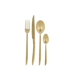 CASA Roxanne Cubierto De 16 Piezas Oro Claro Discount