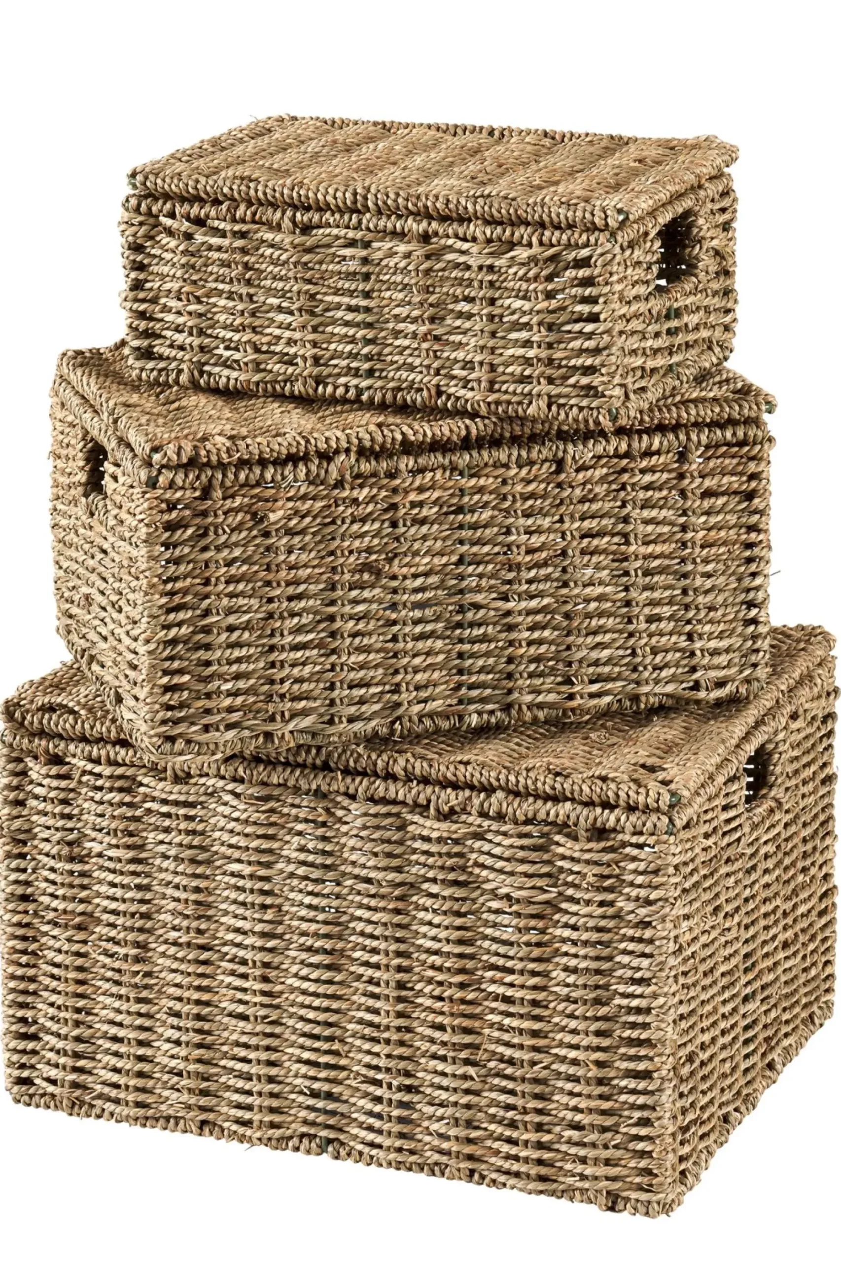 CASA Seagrass Caja De Almacenaje M Con Tapa Natural Sale