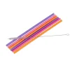 CASA Slurp Pajitas Reutiliz Juego De 6 Mezcla De 3 Colores Naranja, Morado, Rosa Store