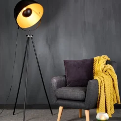 CASA Soleil Lampara De Pie Negro Shop