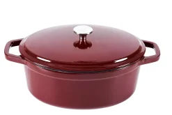 CASA Stew Olla Hierro Fundido Ovalado Rojo Oscuro Shop