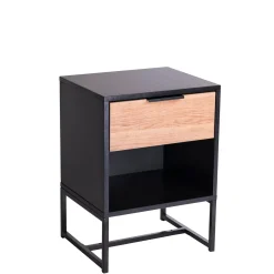 CASA Trenton Mesilla De Noche Negro, Natural Sale