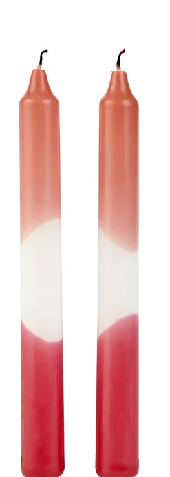 CASA Two Velas Juego De 2 Blanco, Rojo, Multicolor, Color Rosa Viejo Flash Sale