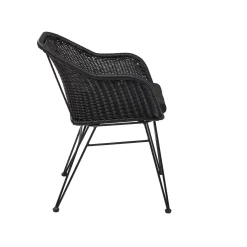 CASA Vienna Silla De Comedor Asiento Negro Flash Sale