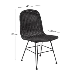 CASA Vienna Silla De Comedor Negro Clearance