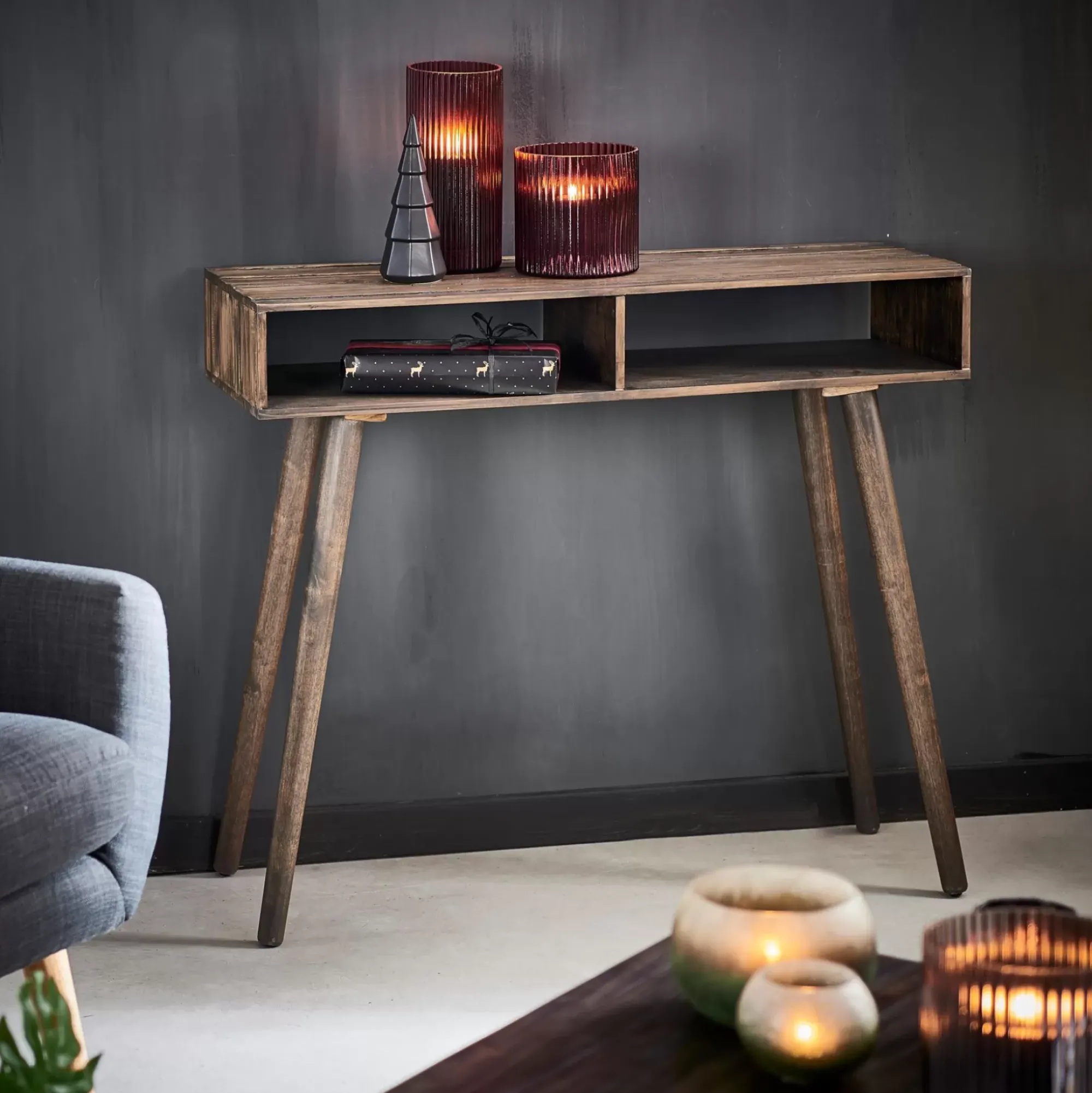 CASA Vintage Consola Marron, Natural Clearance